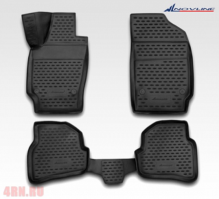 Коврики 3D в салон VW Polo 2010->, сед., 4 шт. (полиуретан)