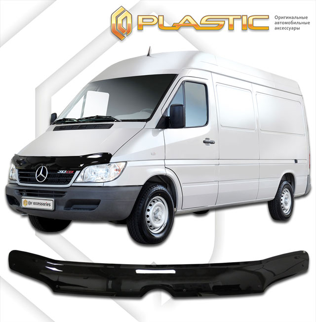 Дефлектор капота Classic черный Mercedes-Benz Sprinter  2000-2006 СА Пластик