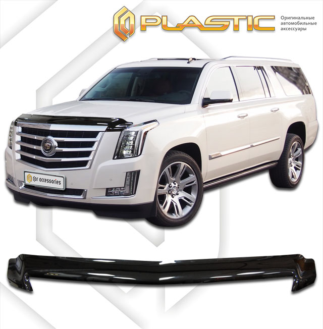 Дефлектор капота Classic черный Cadillac Escalade  2014–2021 СА Пластик