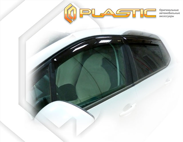 Ветровики дверей Classic полупрозрачный Peugeot 2008  2014–2016 СА Пластик