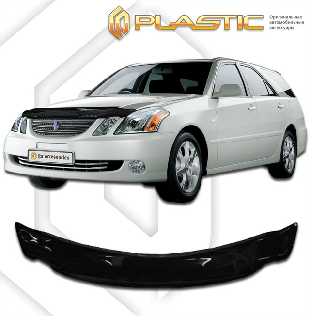 Дефлектор капота Classic черный Toyota Mark-2 Blit 2002-2004 СА Пластик