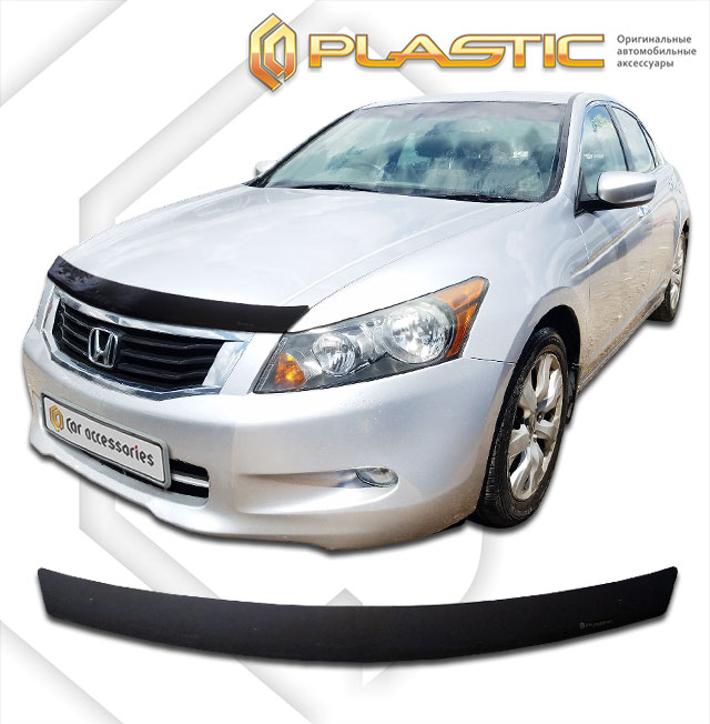Дефлектор капота Classic черный Honda Accord  2008-2012 СА Пластик