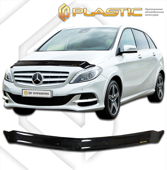 Дефлектор капота Classic черный Mercedes-Benz B-Class  2011–н.в. СА Пластик
