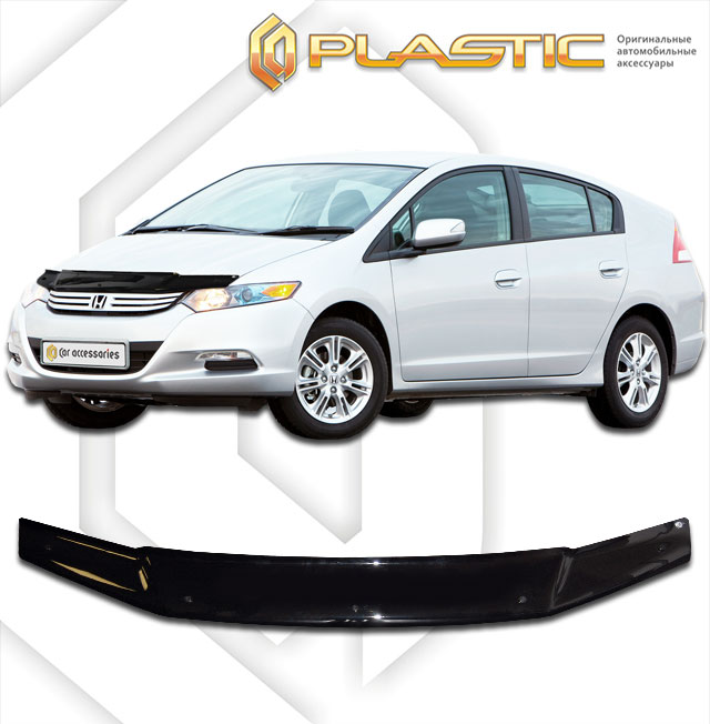 Дефлектор капота Classic черный Honda Insight  2009-2011 СА Пластик