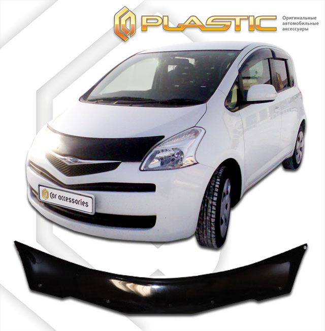 Дефлектор капота Classic черный Toyota Ractis  2005-2010 СА Пластик