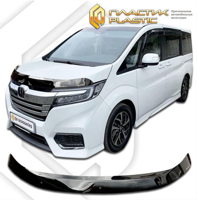 Дефлектор капота Honda Stepwgn Spada V поколение, I рестайлинг, минивэн, рынок Японии (Classic черный)