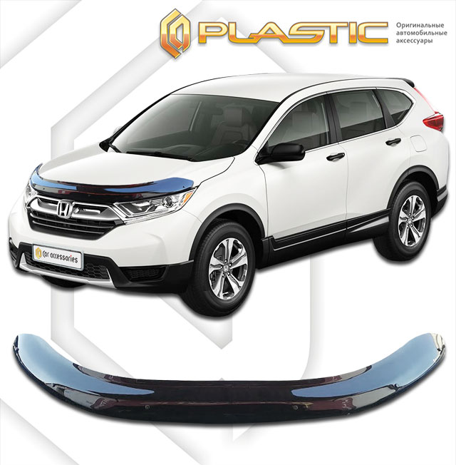 Дефлектор капота Classic черный Honda CR-V  2016–н.в. СА Пластик