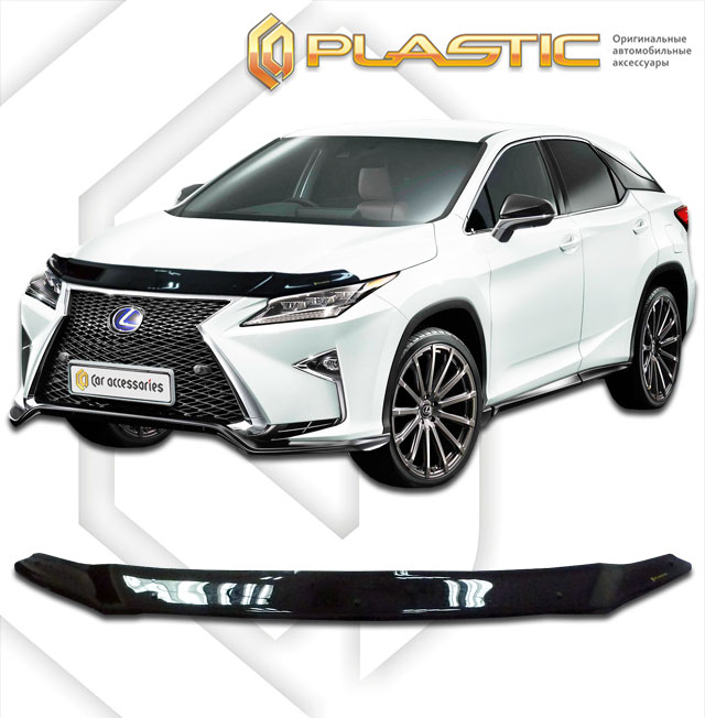 Дефлектор капота Classic черный Lexus RX Long 2017–н.в.  СА Пластик
