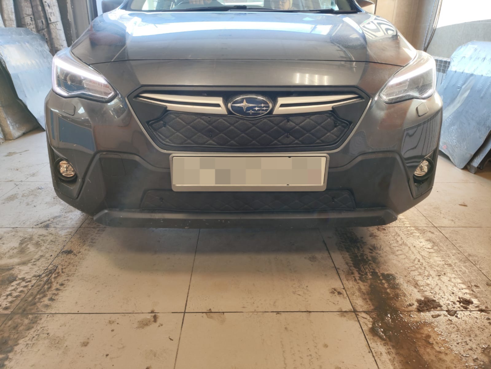Утеплитель радиатора кожаный Subaru XV рестайлинг GT/G24 2021 - н.в.