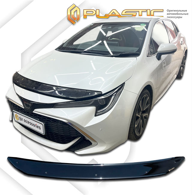 Дефлектор капота Toyota Corolla Sport XII поколение, хэтчбек 5 дв., рынок Японии (Classic черный)