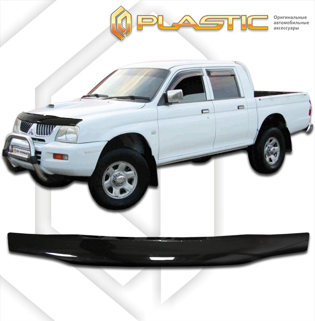 Дефлектор капота Classic черный Mitsubishi L200  2005 СА Пластик