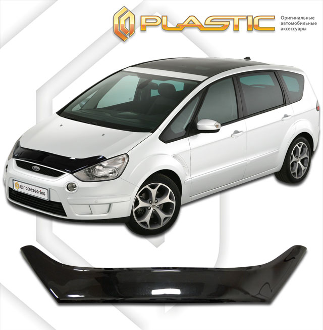 Дефлектор капота Classic черный Ford Galaxy  2006-2010 СА Пластик