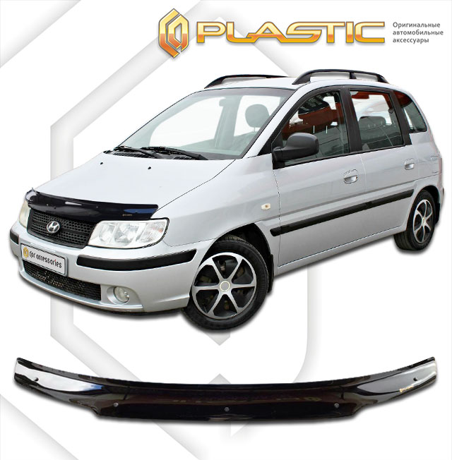 Дефлектор капота Classic черный Hyundai Matrix  2005-2008 СА Пластик