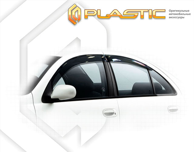 Ветровики дверей Classic полупрозрачный Nissan Almera Classic  2006-2012 СА Пластик