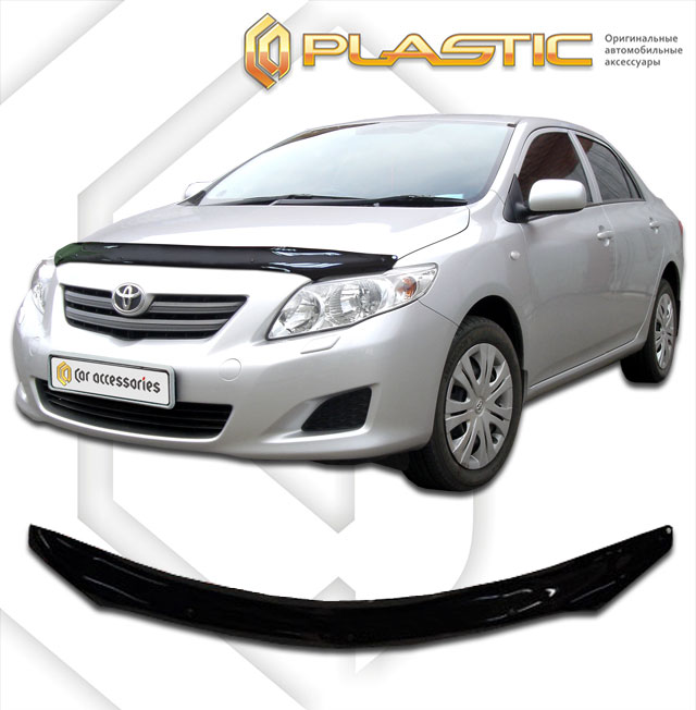 Дефлектор капота Classic черный Toyota Corolla Cедан 2007-2010 СА Пластик