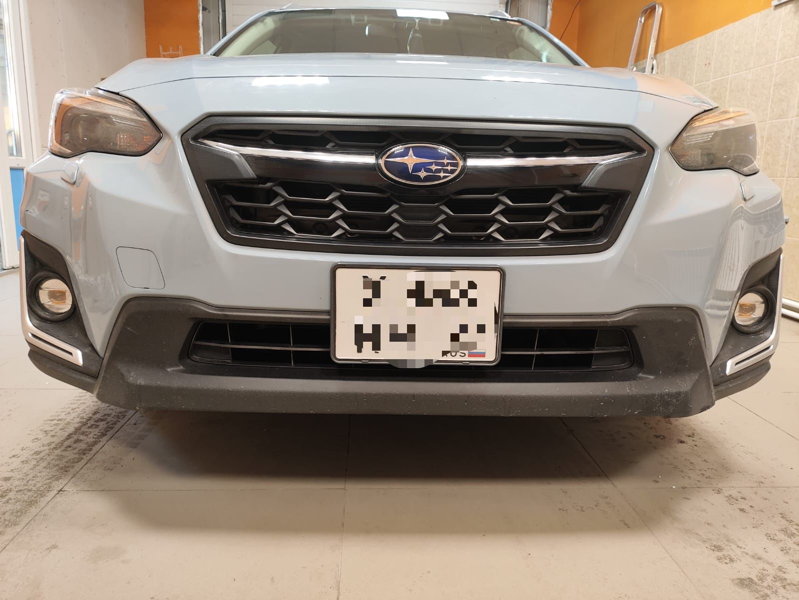 Утеплитель радиатора кожаный Subaru XV 2017-2020