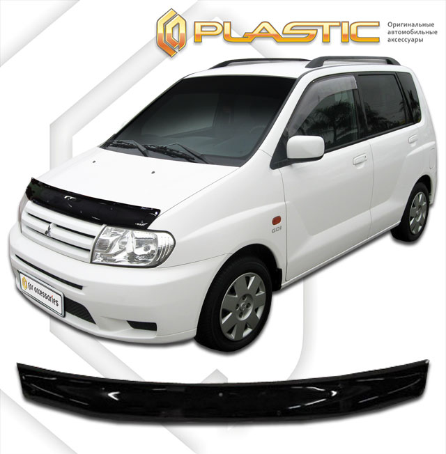 Дефлектор капота Classic черный Mitsubishi Mirage Dingo  2002-н.в. СА Пластик