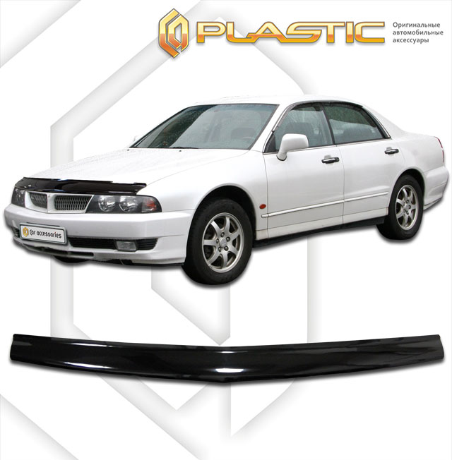 Дефлектор капота Classic черный Mitsubishi Diamante  1999–2005 СА Пластик