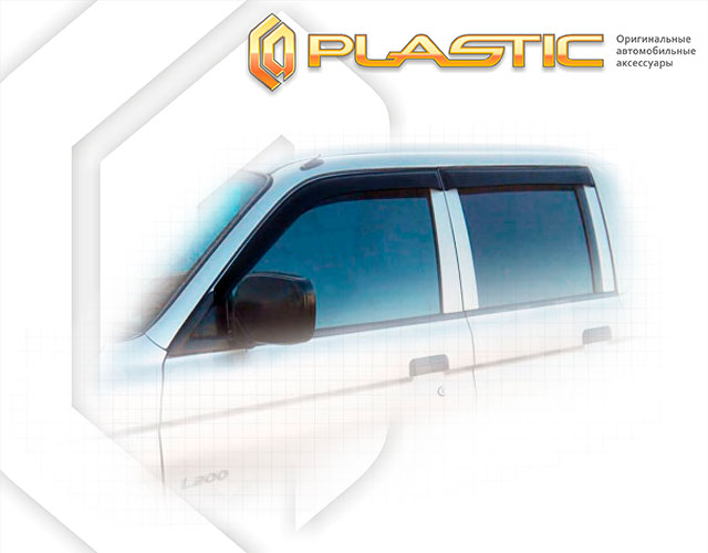 Ветровики дверей Classic полупрозрачный Mitsubishi L200  2005 СА Пластик