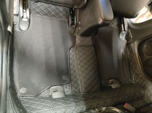 Коврики 3D в салон, кожа. Honda Fit Shuttle. 2011 - 2015 г. Правый руль, гибрид.