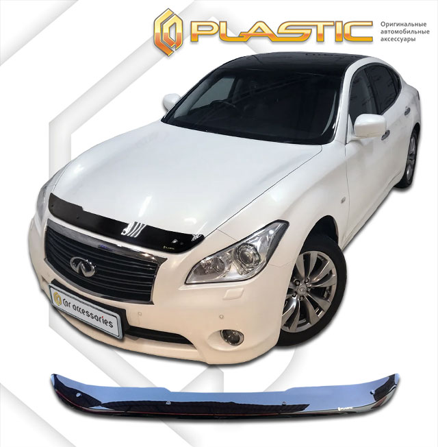 Дефлектор капота Classic черный Infiniti  M 37  2010-2014 СА Пластик