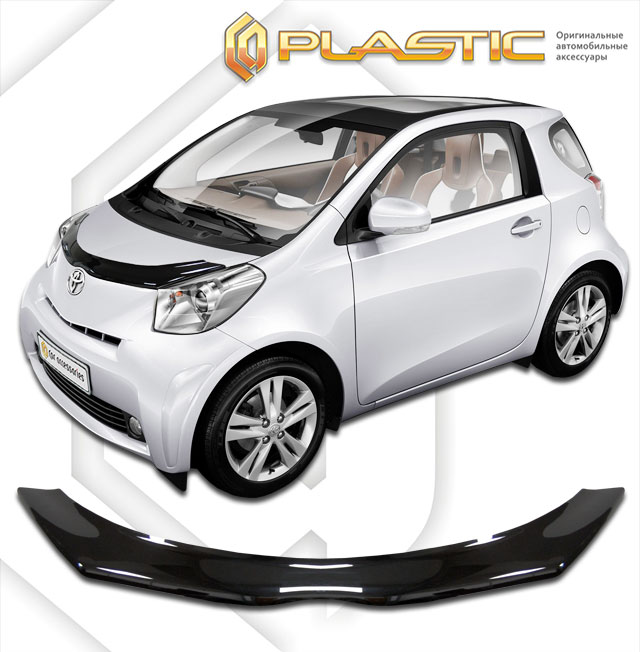 Дефлектор капота Classic черный Toyota iQ  2008–н.в. СА Пластик