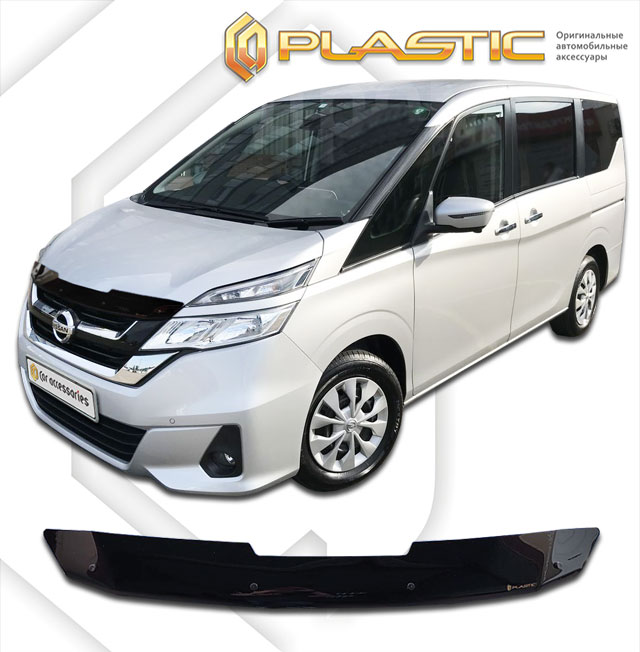 Дефлектор капота Nissan Serena С27 Classic черный (2016-2019)