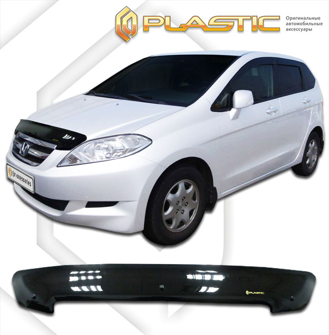 Дефлектор капота Classic черный Honda Edix  2004-2009 СА Пластик