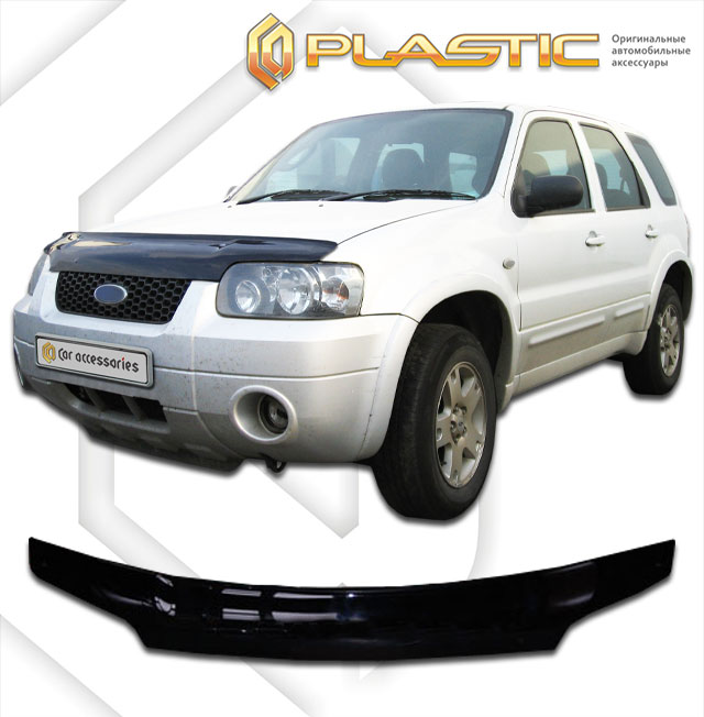 Дефлектор капота Classic черный Ford Escape  2000-2007 СА Пластик
