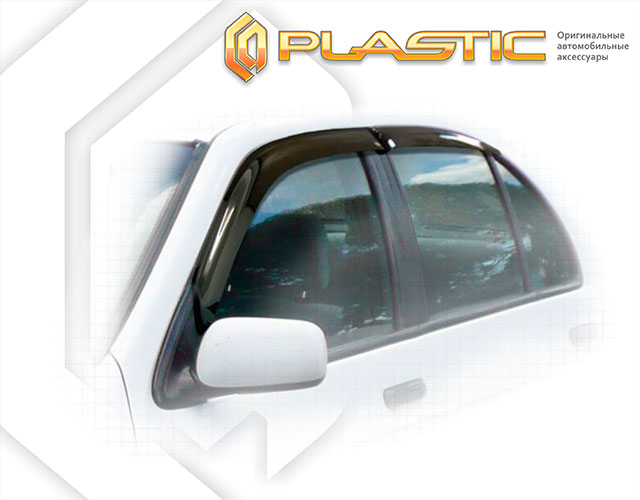 Ветровики дверей Classic полупрозрачный Nissan Sunny  1998-2002 СА Пластик
