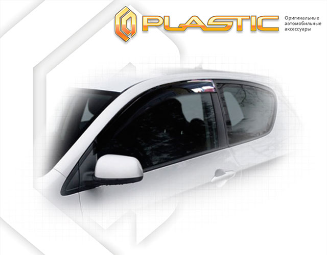 Ветровики дверей Classic полупрозрачный Kia Picanto 3 Door 2011–н.в. СА Пластик