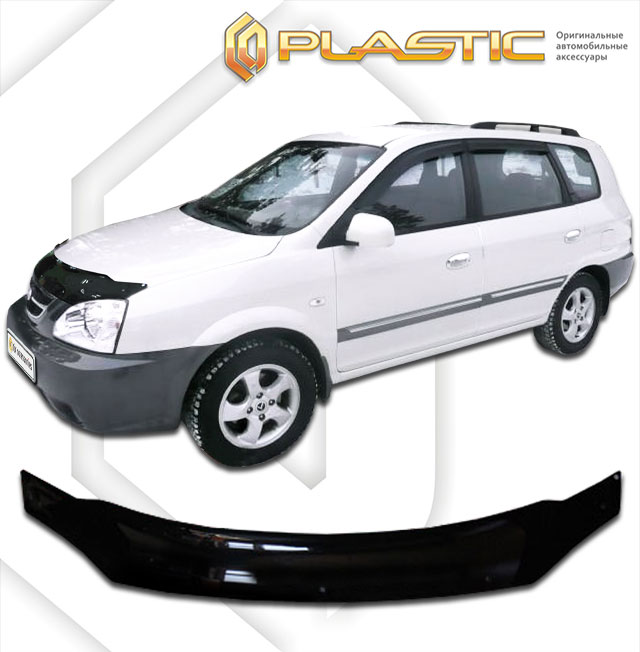 Дефлектор капота Classic черный Kia X-Trek  2003 СА Пластик