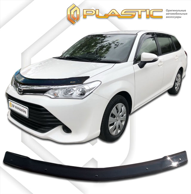 Дефлектор капота Classic черный Toyota Corolla Fielder 2015-н.в. СА Пластик