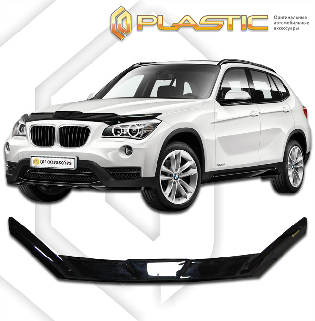 Дефлектор капота Classic черный BMW X1  2009–2015 СА Пластик