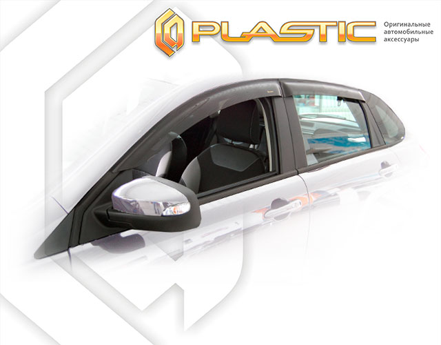 Ветровики дверей Classic полупрозрачный ВАЗ LADA X-Ray  2016-н.в. СА Пластик