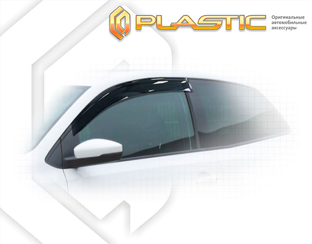 Ветровики дверей Classic полупрозрачный Volkswagen Polo хэтчбэк 3 Door 2010–2015 СА Пластик