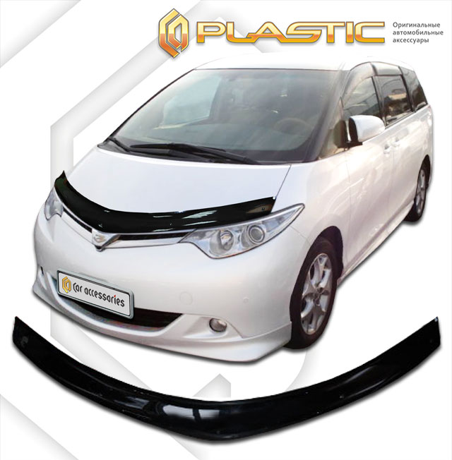 Дефлектор капота Classic черный Toyota Estima  2006 СА Пластик
