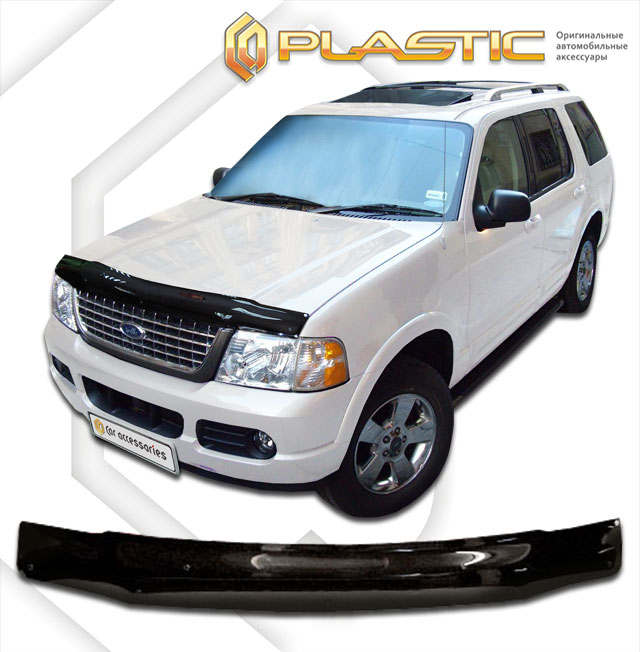 Дефлектор капота Classic черный Ford Explorer  2001-2005 СА Пластик
