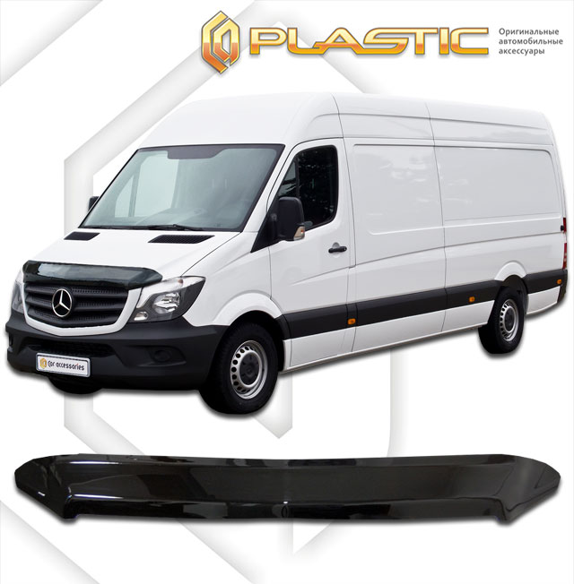 Дефлектор капота Classic черный Mercedes-Benz Sprinter  2014–н.в. СА Пластик