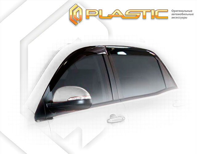 Ветровики дверей Classic полупрозрачный SsangYong Actyon  2011-2013 СА Пластик