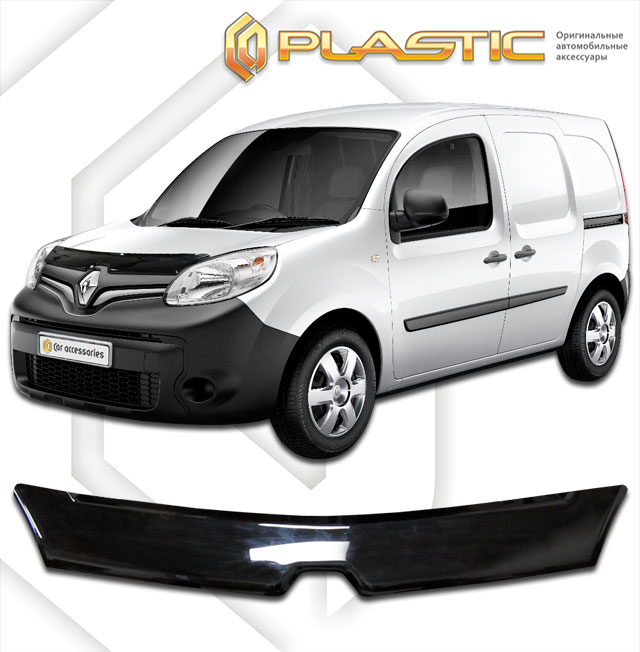Дефлектор капота Classic черный Renault Kangoo  2014–н.в. СА Пластик