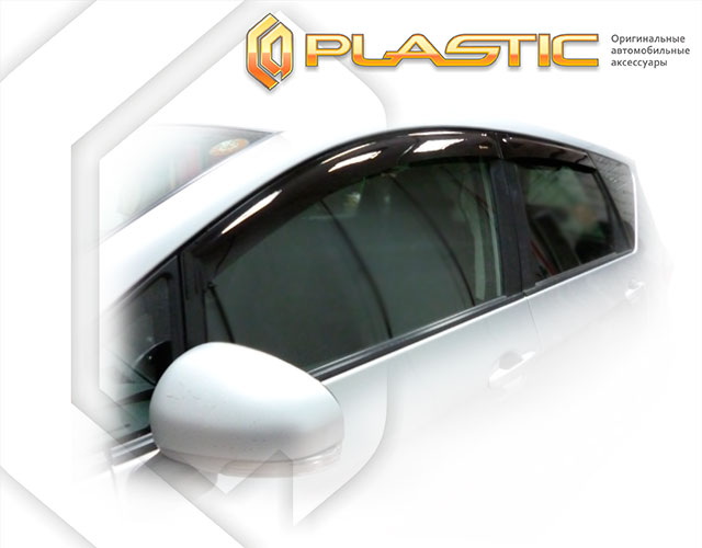 Ветровики дверей Classic полупрозрачный Subaru Trezia  2010–2014 СА Пластик