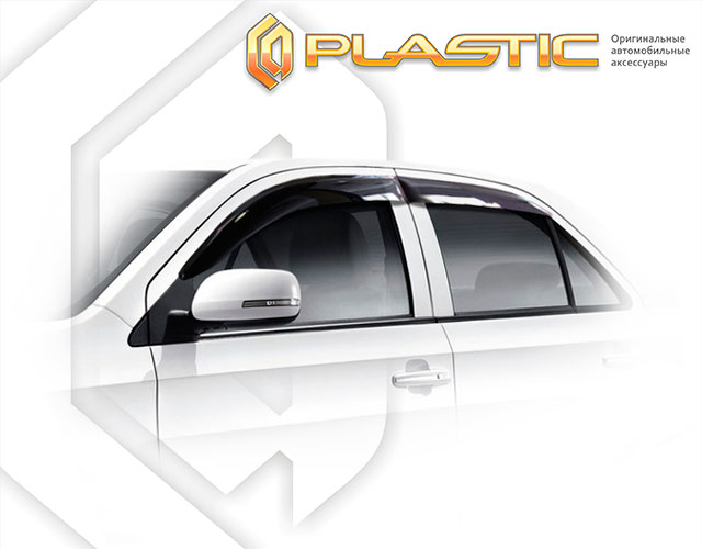 Ветровики дверей Classic полупрозрачный Geely GC6  2014–н.в. СА Пластик