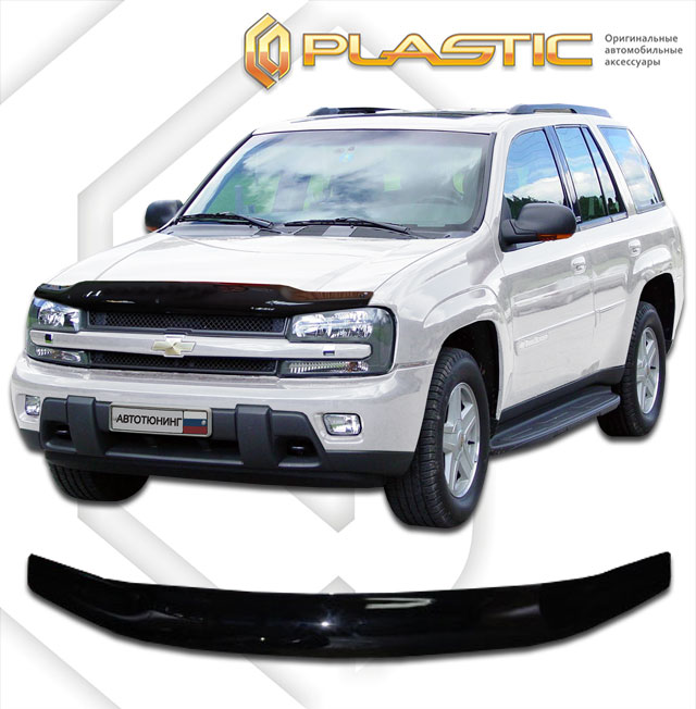 Дефлектор капота Classic черный Chevrolet TrailBlazer  2005-2012 СА Пластик
