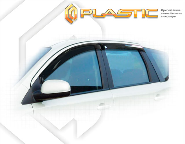 Ветровики дверей Classic полупрозрачный Nissan Note  2010–2014 СА Пластик