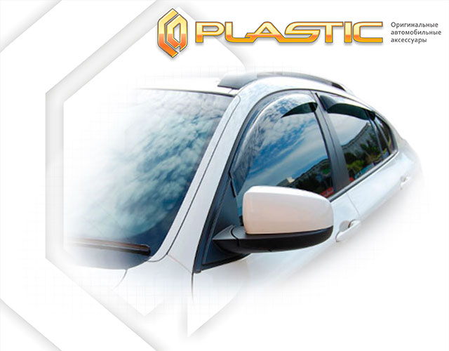 Ветровики дверей Classic полупрозрачный BMW X6  2009–2014 СА Пластик