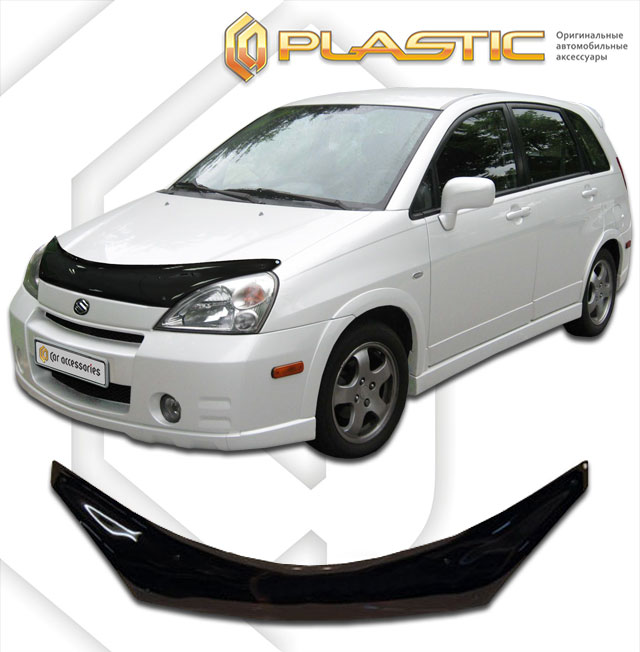 Дефлектор капота Classic черный Suzuki Liana  2001-2008 СА Пластик