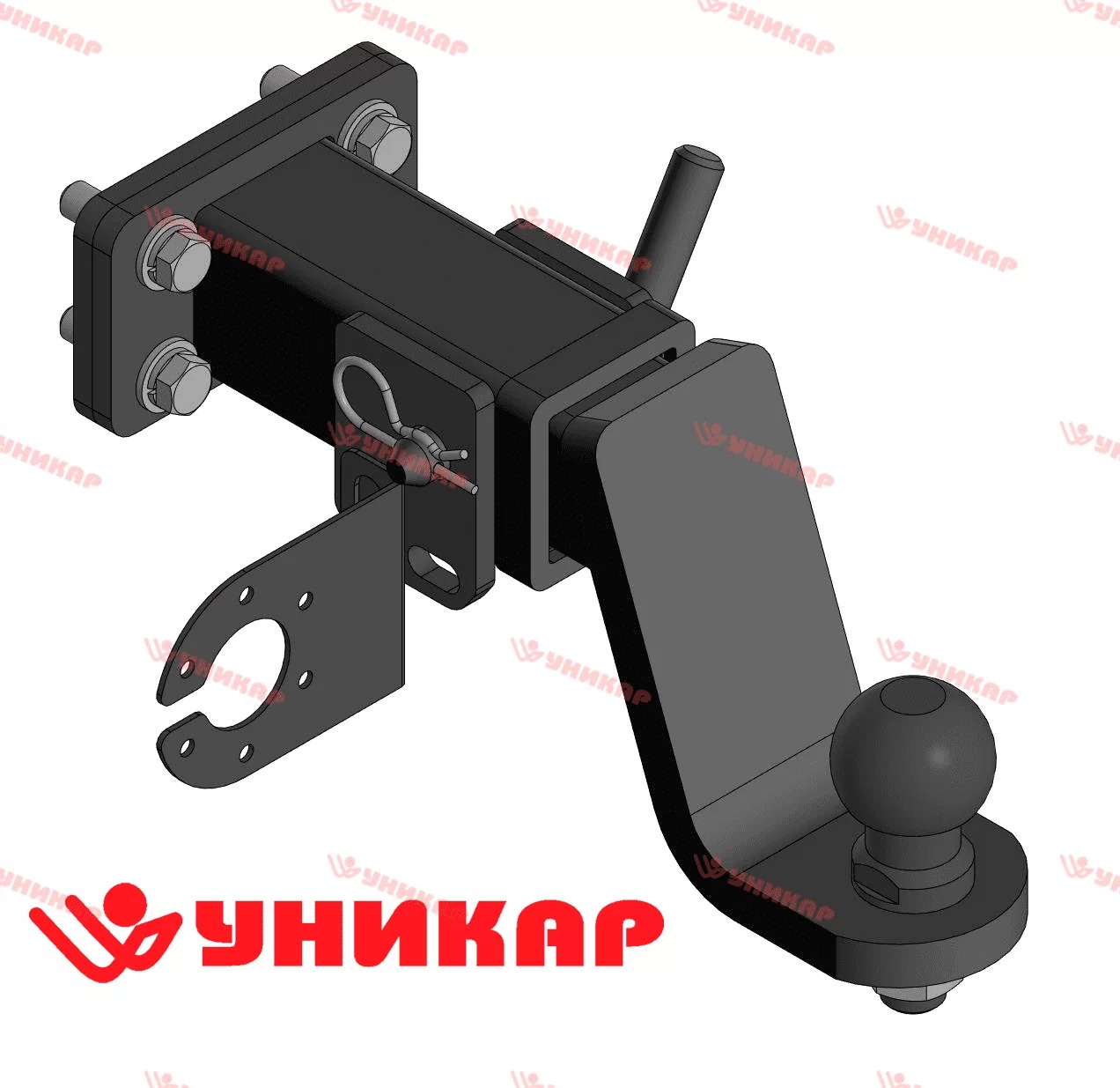 Фаркоп ТСУ Mitsubishi Pajero 2 / Toyota Land Cruiser 80 100 105 / Prado 76 78 / Nissan Safari 60 61 (тип шара E) Уникар