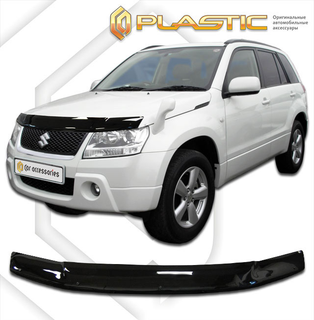Дефлектор капота Classic черный Suzuki Grand Vitara  2005-2016 СА Пластик