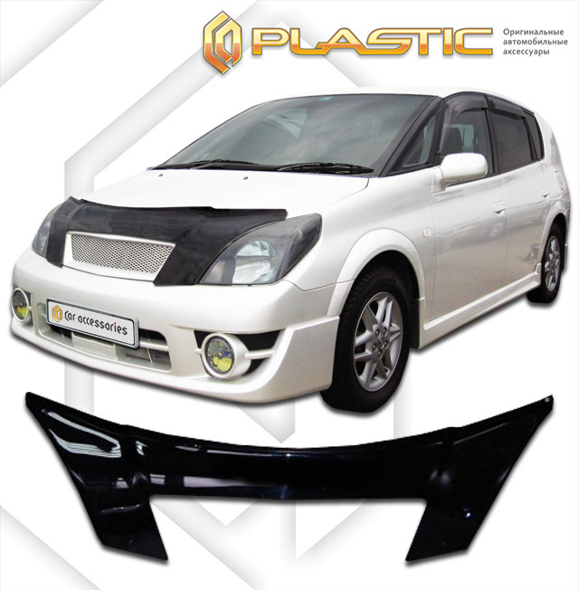 Дефлектор капота (exclusive) Classic черный Toyota Opa  2000-2005 СА Пластик